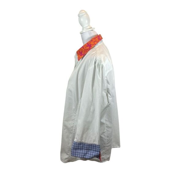 Ladies Pearly Vine Brand Stretch Button Down Blouse with Collar & Cuff Detail XL - Picture 13 of 14